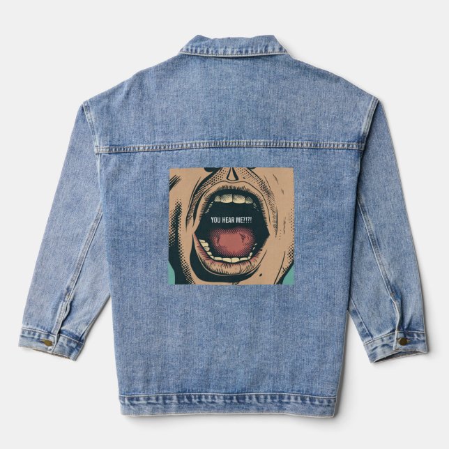 Du hörst mich jeansjacke (Rückseite)
