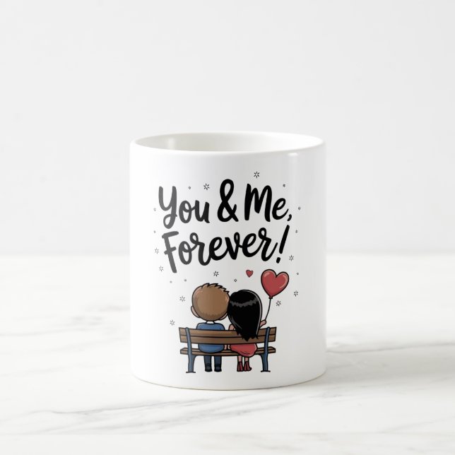 Du & Ich Für Immer Romantischer Becher Kaffeetasse (Mittel)