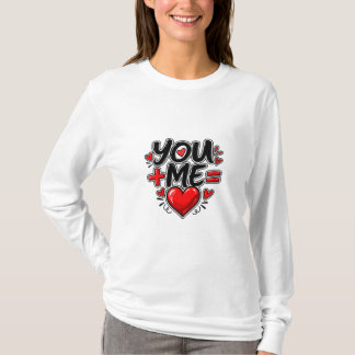 Du + Ich = Liebe Valentinstag Passendes Paar T-Shirt