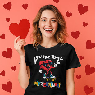 Du Inc Rizz meinen Herzschlag - Süßes Skateboard H Tri-Blend Shirt