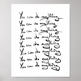 Du KANNST ALLES TUN! inspirierendes Zitat Poster
