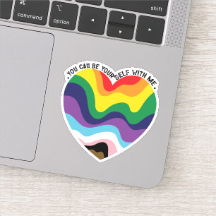 Du kannst bei mir du selbst sein LGBT Transgender  Aufkleber