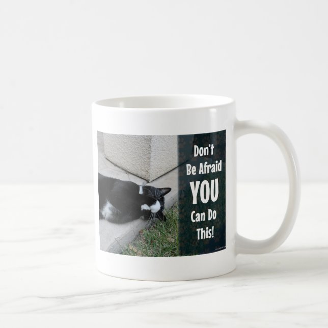Du kannst diesen lustigen Cat motivierend Slogan m Kaffeetasse (Rechts)