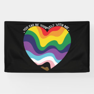 Du kannst du selbst bei mir sein LGBT Transgender  Banner