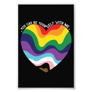 Du kannst du selbst bei mir sein LGBT Transgender  Fotodruck