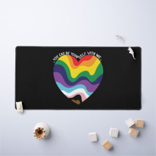 Du kannst du selbst bei mir sein LGBT Transgender Schreibtischunterlage