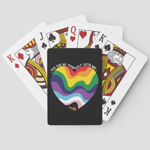 Du kannst du selbst bei mir sein LGBT Transgender  Spielkarten