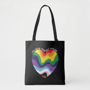 Du kannst du selbst bei mir sein LGBT Transgender  Tasche