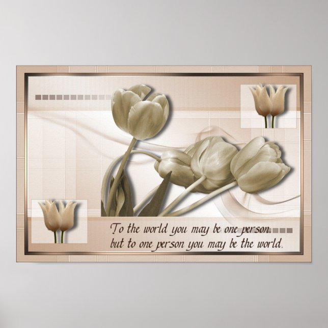 Du kannst ein Weltposter sein Poster (Vorne)