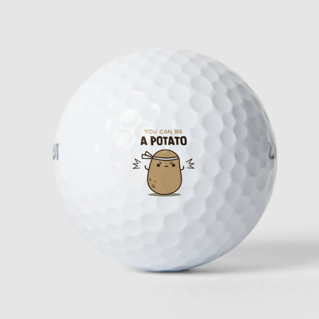 Du kannst eine Kartoffel sein Golfball (Vorderseite)