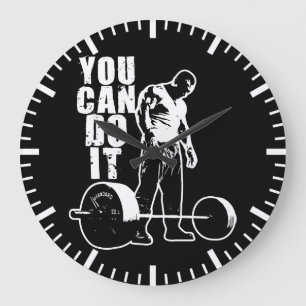 DU KANNST ES MACHEN. Motivierend Gewichtsabnahme Große Wanduhr