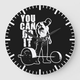 DU KANNST ES MACHEN. Motivierend Gewichtsabnahme Große Wanduhr