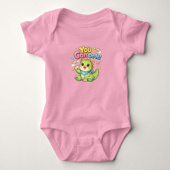 du kannst es schaffen baby strampler (Vorderseite)