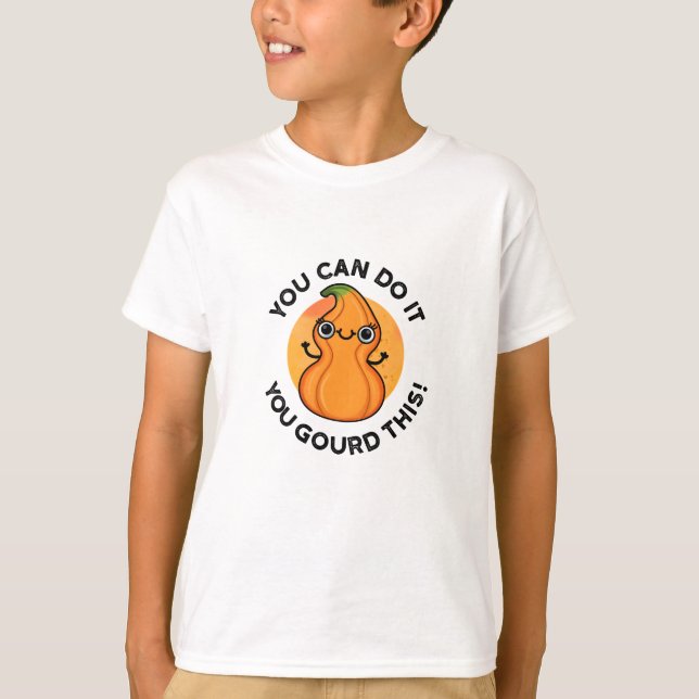 Du kannst es schaffen, diesen positiven Veggie Pun T-Shirt (Vorderseite)