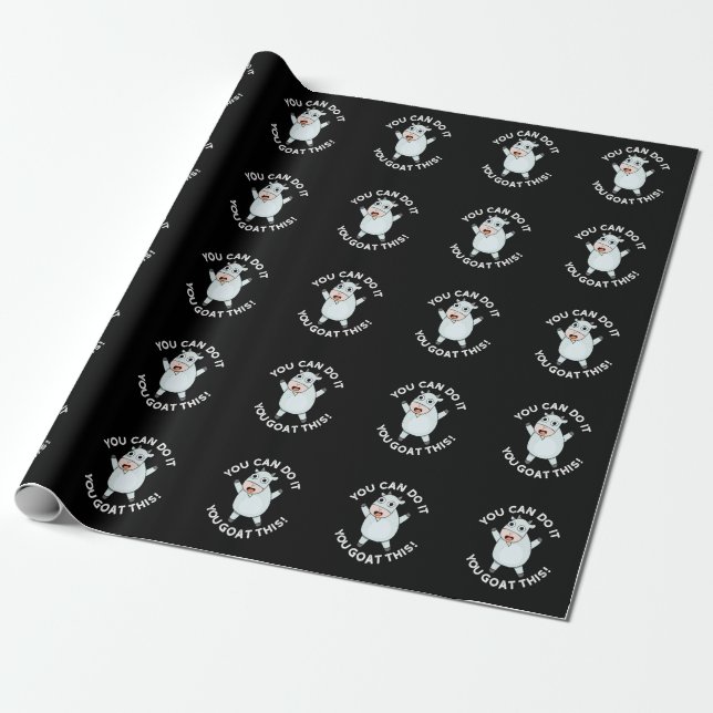 Du kannst es tun, du hast diesen lustigen Tierpuff Geschenkpapier (Ungerollt)