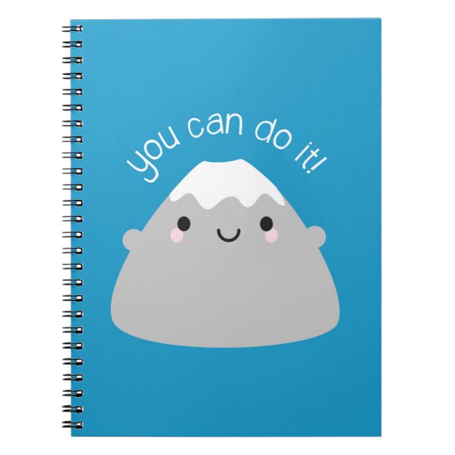 Du kannst es tun! Kawaii Mt Fuji Notizblock (Vorderseite)
