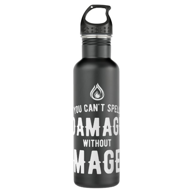 Du kannst keinen Zauberschaden ohne Magier-RPG-Gam Edelstahlflasche (Vorderseite)
