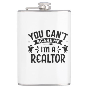 Du kannst mich im Realtor Funny Halloween Rea nich Flachmann