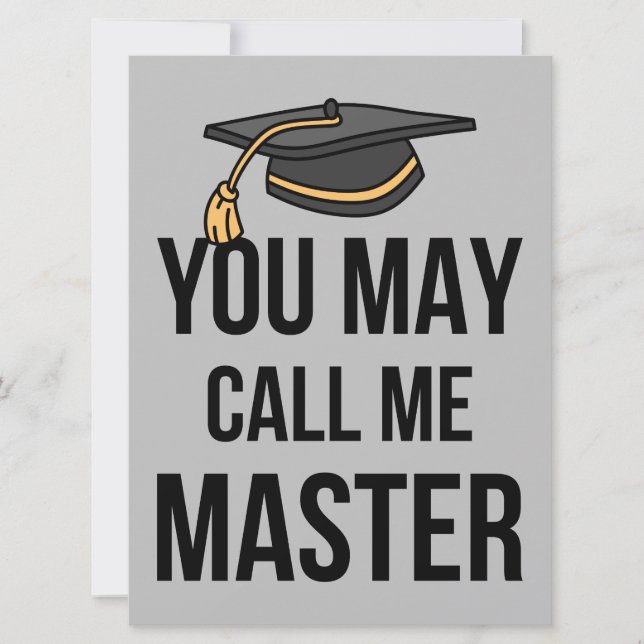Du kannst mich Master I nennen Einladung (Vorderseite)