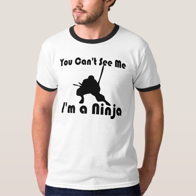 Du kannst mich nicht sehen Funny Geek Ninja Mens T-Shirt (Vorderseite)