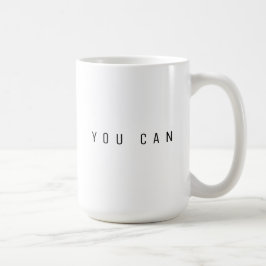 DU KANNST Minimalistischer Motivationsbecher Kaffeetasse