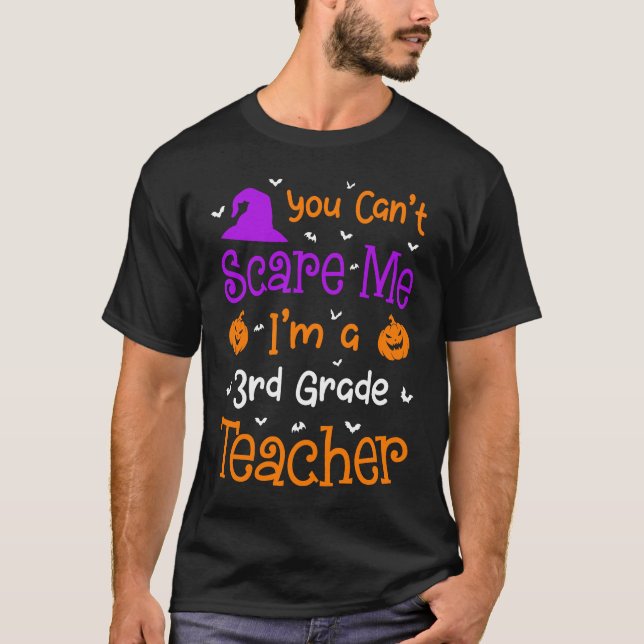 Du kannst mir kein Halloween-Lehrer der dritten Kl T-Shirt (Vorderseite)