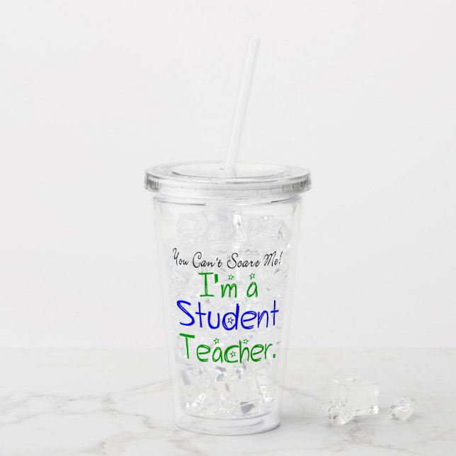 Du kannst mir keinen lustigen Lehrer anvertrauen Acryltrinkbecher (Rückseite Ice)