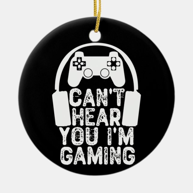 Du kannst nicht hören, dass ich spiele keramik ornament (Vorne)