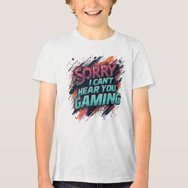 Du kannst nicht hören, dass ich spiele Tri-Blend shirt (Vorderseite)