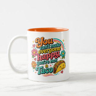 "Du kannst nicht jeden glücklich machen, du bist k Zweifarbige Tasse