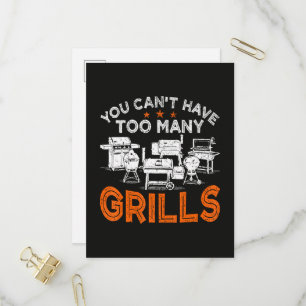 Du kannst nicht zu viele Grills haben Einladungspostkarte