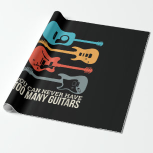 Du kannst nie zu viele Gitarren haben Geschenkpapier