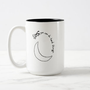 Du kannst schwierige Dinge tun Zweifarbige Tasse