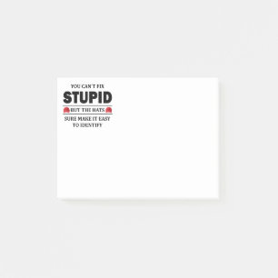 Du kannst Stupid nicht reparieren Post-it Klebezettel
