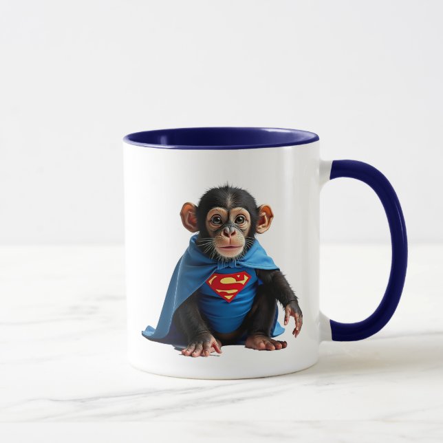 Du kleiner Held-Affe mit einem Umhang. Tasse (Rechts)