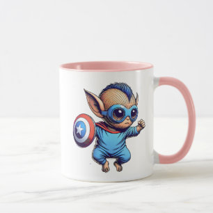 Du kleiner Superheld-Außerirdischer mit Schutzschi Tasse