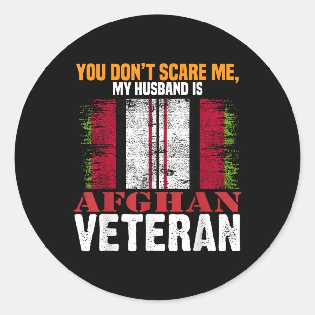 Du kümmerst mich nicht, dass mein Mann afghanische Runder Aufkleber (Vorderseite)