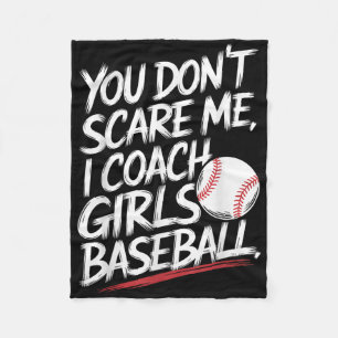 Du kümmerst mich nicht, ich Coach Girls Baseball F Fleecedecke