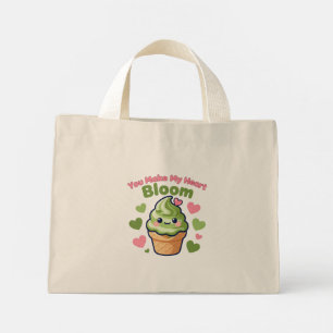 Du lässt mein Herz erblühen süße Kawaii Matcha  Mini Stoffbeutel
