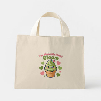 Du lässt mein Herz erblühen süße Kawaii Matcha  Mini Stoffbeutel