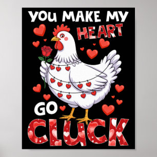 Du lässt mein Herz glucksen, lustiges Valentins-Hu Poster