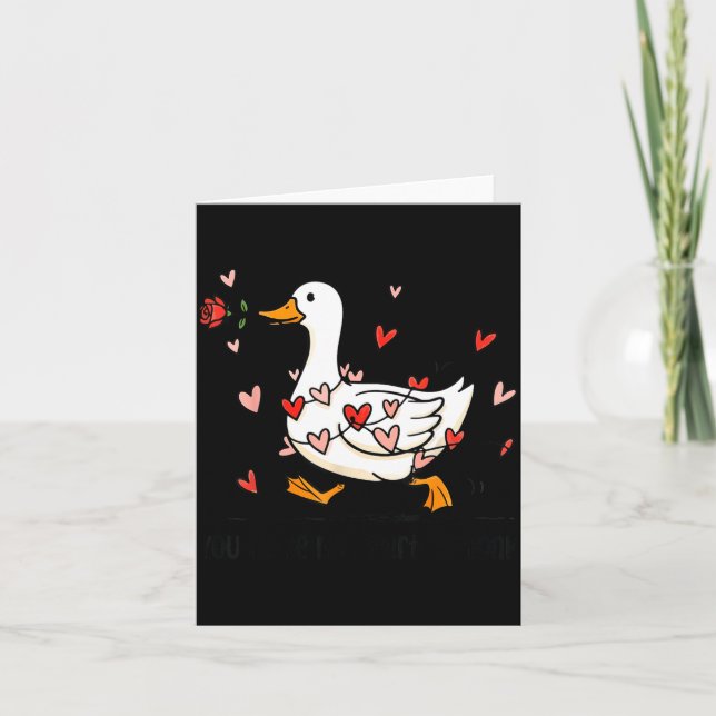 Du lässt mein Herz Honk machen Lustiger Gans Valen Karte (Vorderseite)