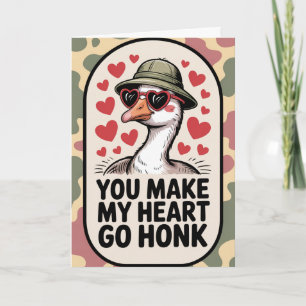 Du lässt mein Herz hupen Verrückte Gans Valentinst Karte