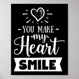 Du lässt mein Herz lächeln Familie passende Valent Poster