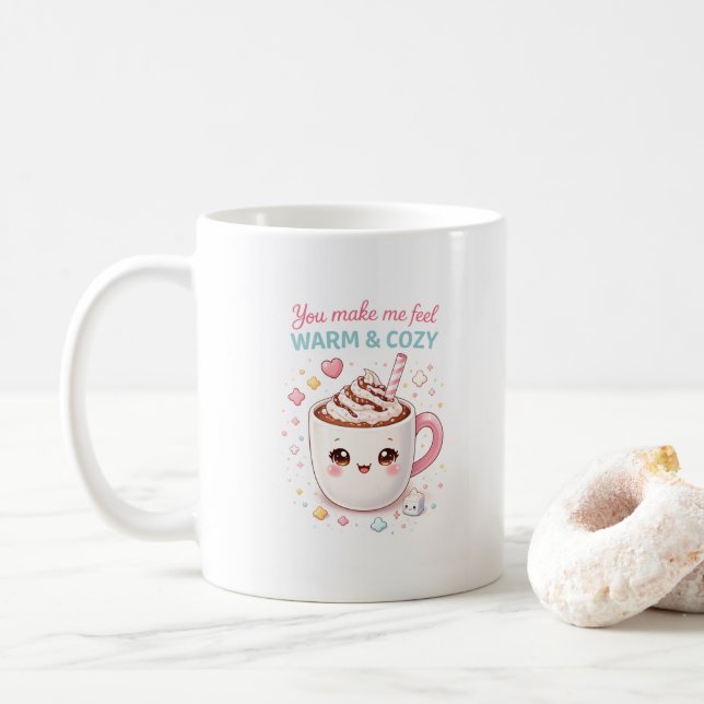 Du lässt mich mich warm und gemütlich fühlen Tasse (Mit Donut)