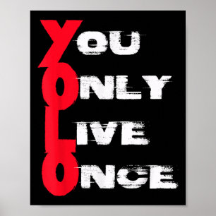 Du lebst nur einmal _ Motivationszitat _ Inspirati Poster