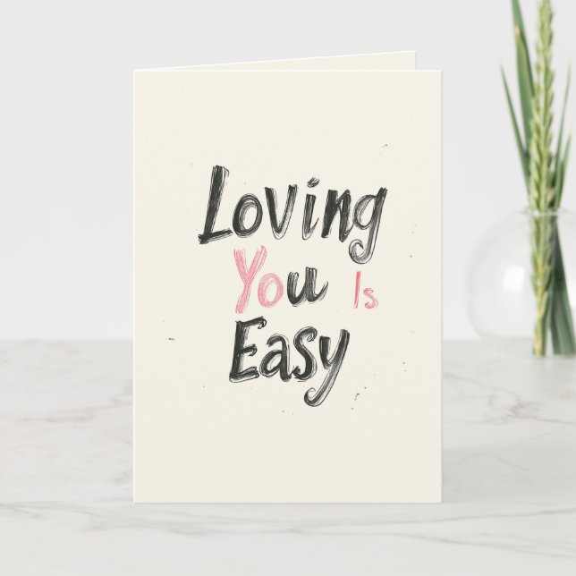 Du liebst einen leichten Valentinstag Karte (Vorderseite)