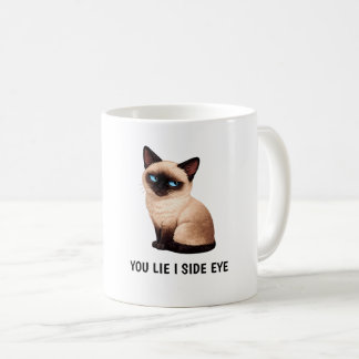 Du lügst, ich schiele Funny Siamese-Katze-Zitat Kaffeetasse