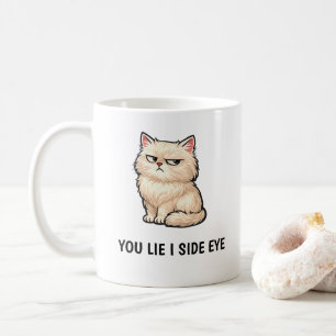 Du lügst, ich schiele - Zitat einer flauschigen Cr Kaffeetasse