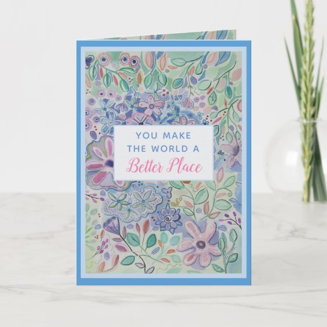 Du machst die Welt besser dank deiner Karte (Vorderseite)